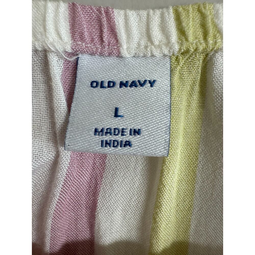 Old Navy Striped Tiered Maxi Swing Sundress Size Large Pockets Multicolor - Picture 11 of 13